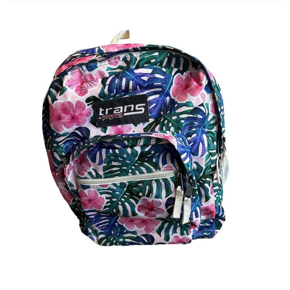RARE JanSport x FARM Rio Porto Claro Mixed Floral Paisley Backpack Bag School Jansport | Bags | Jansport Main Campus Backpack Floral  main image 3